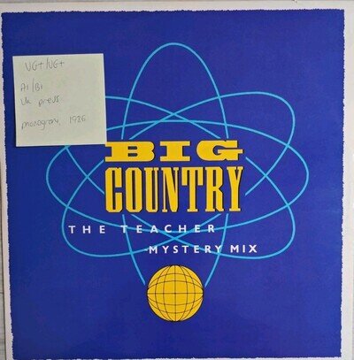 Big Country The Teacher Mystery Mix Vinyl Record VG+/VG+ BIGCX2 1986