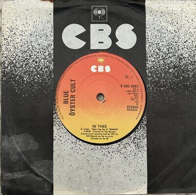 BLUE OYSTER CULT:"IN THEE"/"THE VIGIL".1979 CBS+COVER.NEAR MINT! RARELY SEEN!