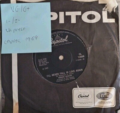 Bobbie Gentry I'll Never Fall In Love Again Vinyl Record VG/G+ CL15606 1969