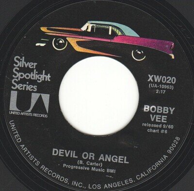 Bobby Vee - Devil Or Angel / Stayin' In (7", Single) (Near Mint (NM or M-)) - 34