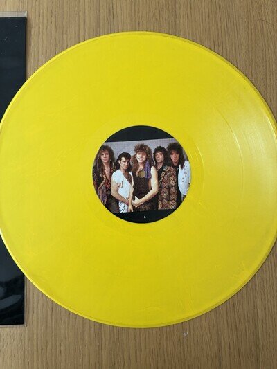 Bon jovi Wanted Dead Or Alice Yellow Vinyl 1987