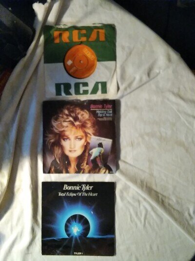 BONNIE TYLER 3 X 7 INCH GIN L SINGLES 1970/80s CBS 2 PICTURE SLEEVES ALL LISTED