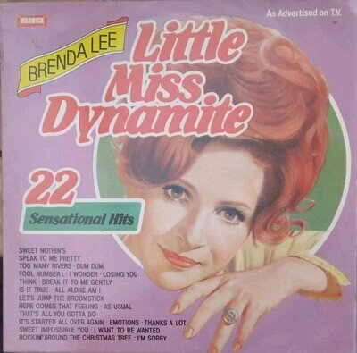 Brenda Lee "Little Miss Dynamite" 12" Vinyl LP Warwick 22 Sensational Hits NM