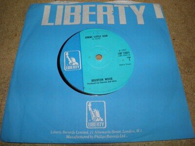 BRENTON WOOD- GIMME LITTLE SIGN VINYL 7" 45RPM CO