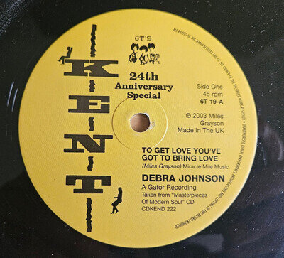 Northern Soul - Debra Johnson To Get Love You Got To Bring Love - Kent 24th