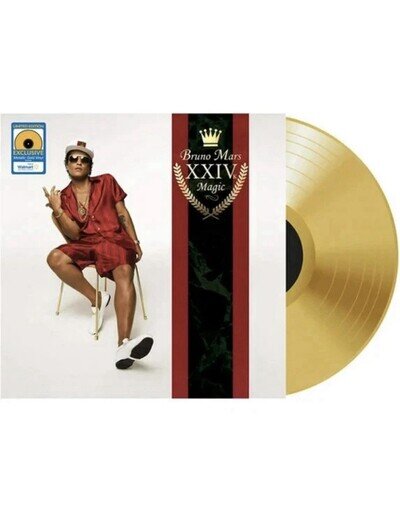 Bruno Mars 24K Magic Gold Color Vinyl LP Record NEW SEALED