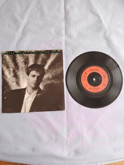 BRYAN ADAMS "HEAT OF THE NIGHT" 1987 7" VINYL SINGLE IN A PICTURE SLEEVE