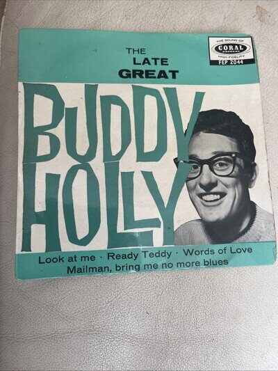 THE LATE GREAT BUDDY HOLLY RARE 7" EP CORAL 1960 FEP 2044