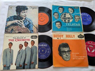 7" EP Collection ** THE CRICKETS, BOB DYLAN, THE TORNADOS, BUDDY HOLLY.