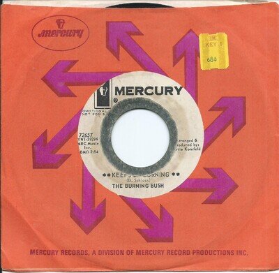NORTHERN SOUL 45 - BURNING BUSH "KEEPS ON BURNING" MERCURY PROMO (ORIG LISTEN)