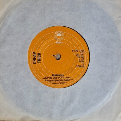 CHEAP TRICK - SURRENDER/AUF WIEDERSEHEN UK 7" SINGLE RARE 1978 EPIC ORIGINAL exc