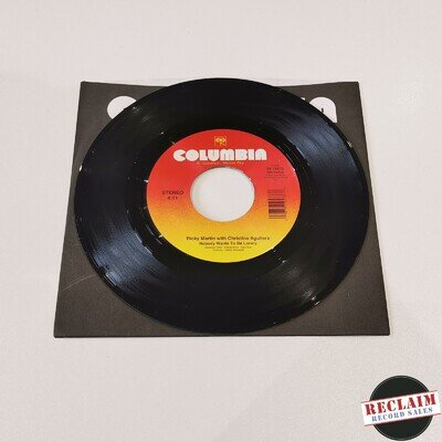 ricky martin christina aguilera - nobody wants to be lonely 7" vinyl record VG+