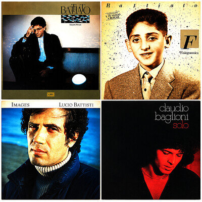 Franco Battiato Lucio Battisti Baglioni Italian Pop Rock 4 LPs Lot Vintage