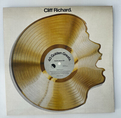 CLIFF RICHARD 40 GOLDEN GREATS EMTVS6 DOUBLE VINYL LP RECORD EX EX