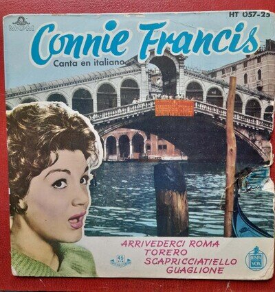 CONNIE FRANCIS,canta en italiano,Arrivederci Roma,SPANISH EP MGM 057-25