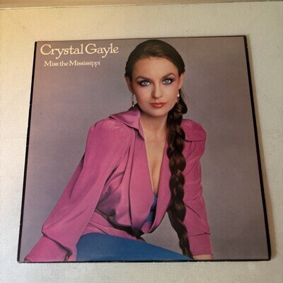 Crystal Gayle - Miss The Mississippi Vinyl LP & Lyrics TESTED EXCELLENT