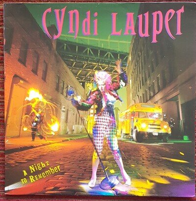 CYNDI LAUPER - A NIGHT TO REMEMBER RARE 1989 SPAIN PROMO LP, MINT