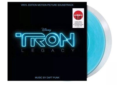 TRON: Legacy - Daft Punk 2x Transparent Blue / Clear Vinyl LP (New)