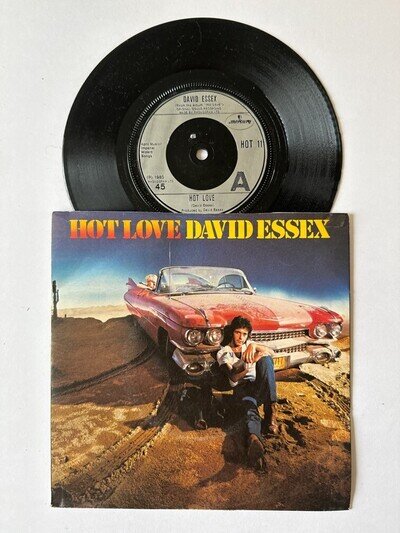DAVID ESSEX - HOT LOVE / ROCK N ROLL ME - UK 7" Vinyl Record EX/EX