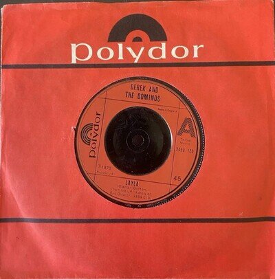 Derek & The Dominos – Layla / Bell Bottom Blues - 1976 Polydor 7" Vinyl Reissue