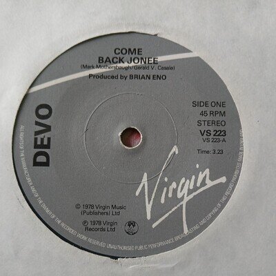 DEVO COME BACK JONEE VINYL SINGLE RECORD PUNK NEW WAVE 1978