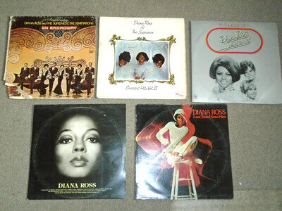5 x LP Diana Ross / Supremes Vinyl Record Collection. MOTOWN / SOUL..JOBLOT