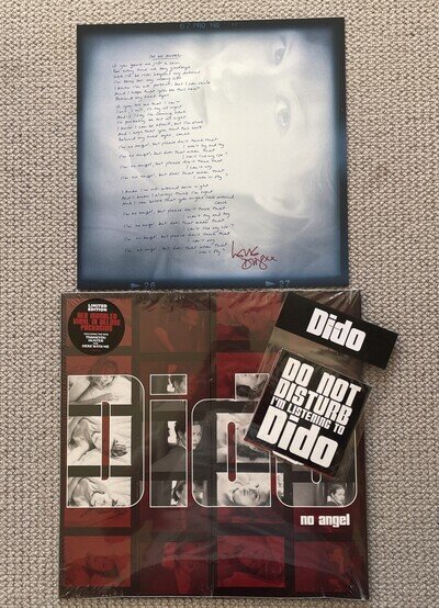 Dido No Angel SIGNED Red Marble Vinyl + Autograph + Sticker Set Bundle