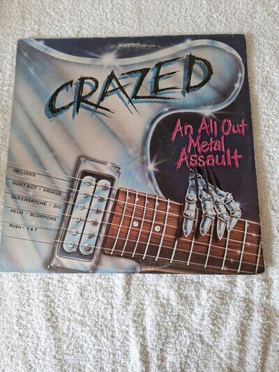 Various - Crazed An All Out Metal Assault Vinyl LP USA IMPORT TESTED EX