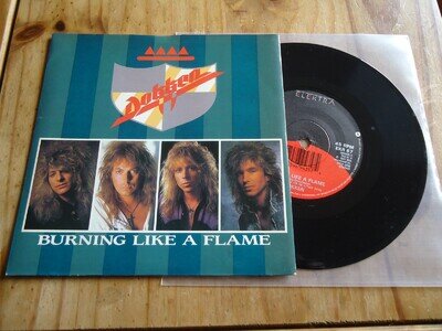 Dokken Burning Like a Flame 1987 UK Elektra 7" pic sleeve NM-