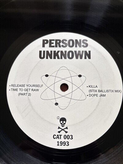 Persons Unknown- Release Yourself / Time To Get Raw / Killa / Dope Jam -12” Viny