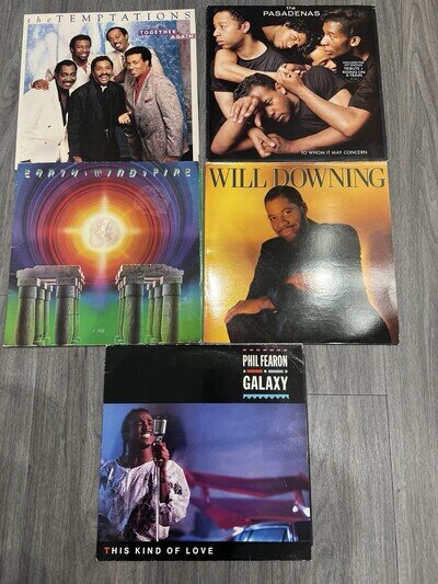 Vinyl 12” LPs x 5 bundle - R&B, Soul, Funk era: 1979-1988 - gradings in listing