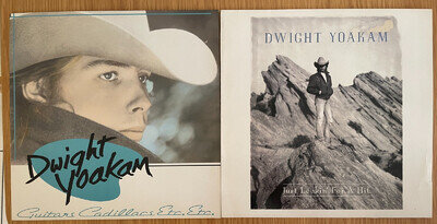 DWIGHT YOAKAM 2xLPs GUITARS CADILLACS ETC ETC + JUST LOOKING FOR A HIT NM/EX
