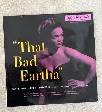 Eartha Kitt & Henri René That Bad Eartha 1958 LP Vinyl Long Play 33 1/3