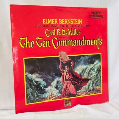 Ten Commandments OST Sunset Records Vinyl LP Elmer Bernstein EX