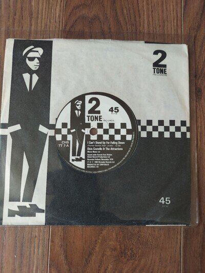 Rare 2 Tone Elvis Costello & The Attractions I Can't Stand Up 7" Vinyl Single