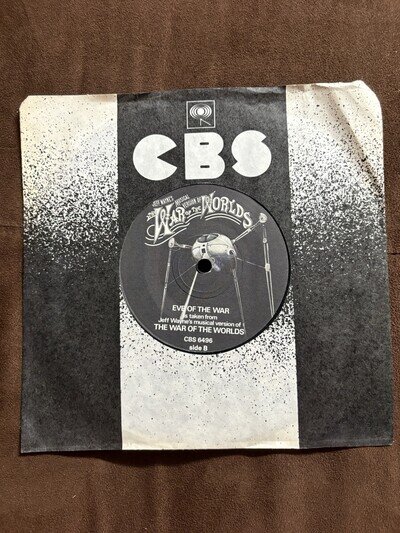 MINT JEFF WAYNE - THE EVE OF THE WAR / THE RED WEED. UK 1978 ORIG 7" VINYL