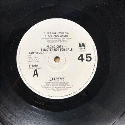 EXTREME GET THE FUNK OUT 12" 1990 4 TRACK PROMO - nice copy UK