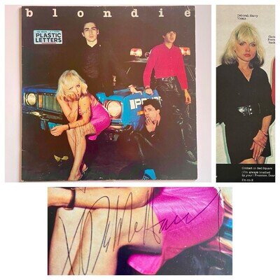 BLONDIE Debbie Harry SIGNED genuine autograph LP PLASTIC LETTERS COA Provenance