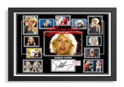 239) debbie harry blondie signed unframed framed photograph reprint great gift,