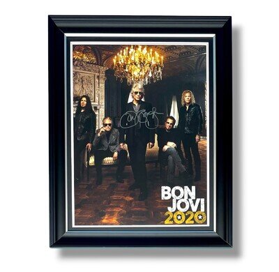 Jon Bon Jovi Signed Photo Framed & COA Bon Jovi Poster Music Autograph Auto