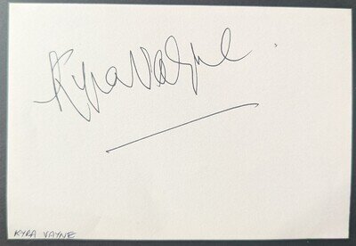 Kyra Vane Signed Autograph Album Page - Opera Singer