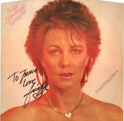 ABBA Frida 12" I Know There's Something Going On, Dancing Queen Autograph SIGNED