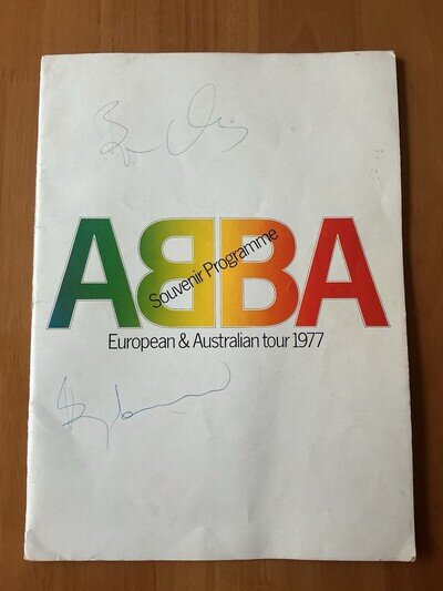 ABBA unique autographed European & Australian Tour 1977 Souvenir Programme