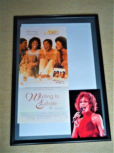 WHITNEY HOUSTON MOVIE POSTER 1995 WAITING TO EXHALE + WHITNEY HOUSTON PHOTO RARE