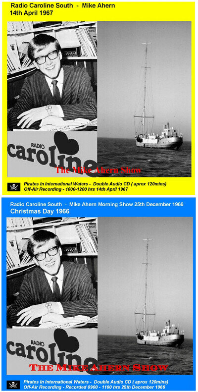 Pirate Radio Caroline South Mike Ahern 1966 & 1967 4 Disks