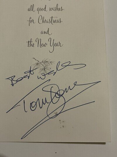 Vintage TOM JONES Signed Christmas Card Autograph+ Manager Gordon Mills Card Lot