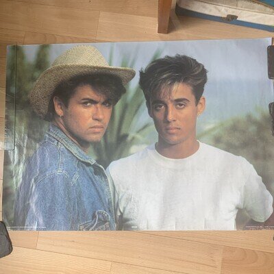 VTG 1983 Wham Poster Anabas George Michael Andrew Ridgley Original Poster Prop