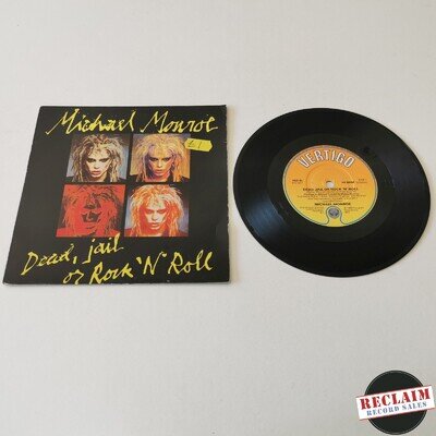 michael monroe - dead jail or rock n roll 7" vinyl record VG+