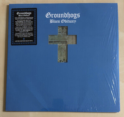 Groundhogs - Blues Obituary UK Vinyl LP 2018 NM/VG+ Fire Records Blue Vinyl