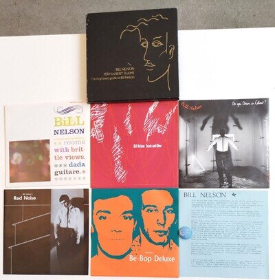 BILL NELSON Permanent Flame- 1985 Limited 5x7'' Vinyl Box Set With Insert/Badge